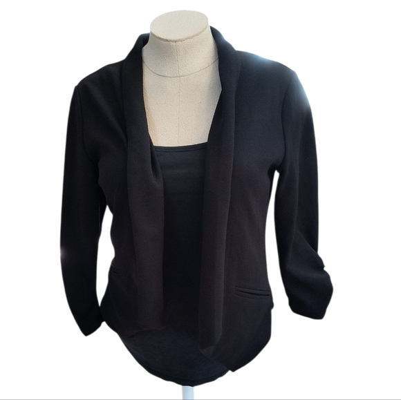 Maurices Jackets & Blazers - Maurice's 3/4 Sleeve Black Open Front Blazer / Cardigan Size M